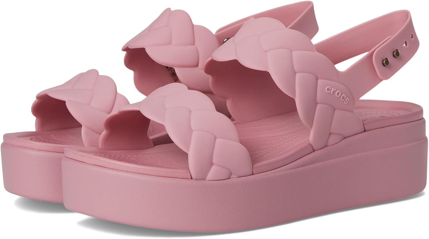크록스 Brooklyn Woven 로우 Wedge 샌들