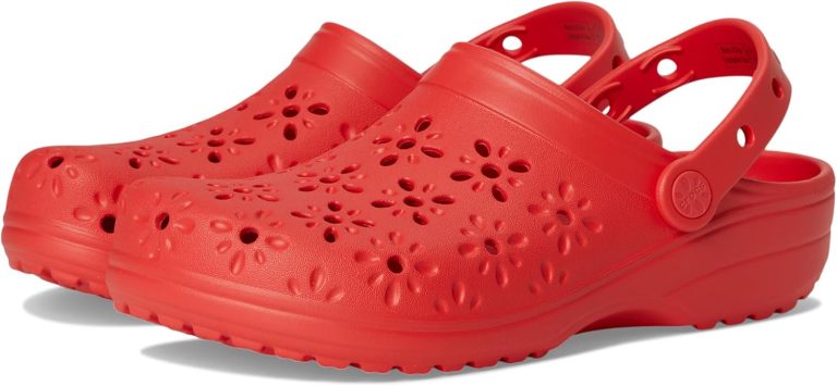 크록스 클래식 Clogs with Floral Cut Out Design