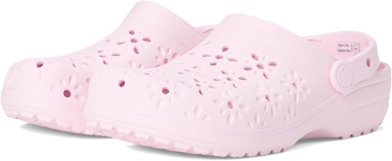 크록스 클래식 Clogs with Floral Cut Out Design