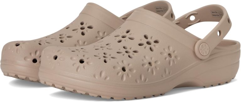크록스 클래식 Clogs with Floral Cut Out Design