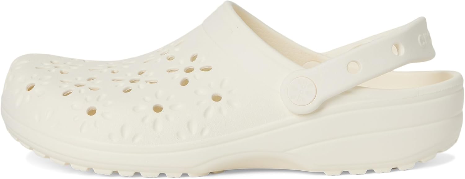 크록스 클래식 Clogs with Floral Cut Out Design