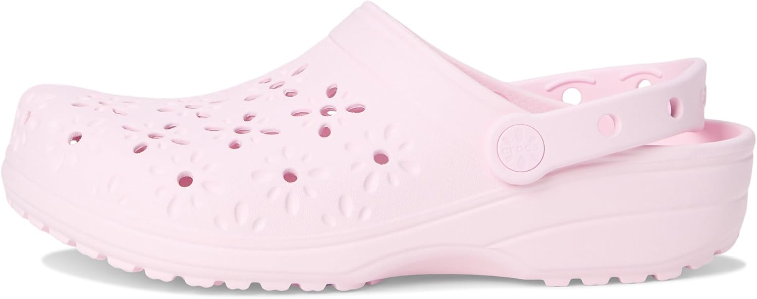 크록스 클래식 Clogs with Floral Cut Out Design