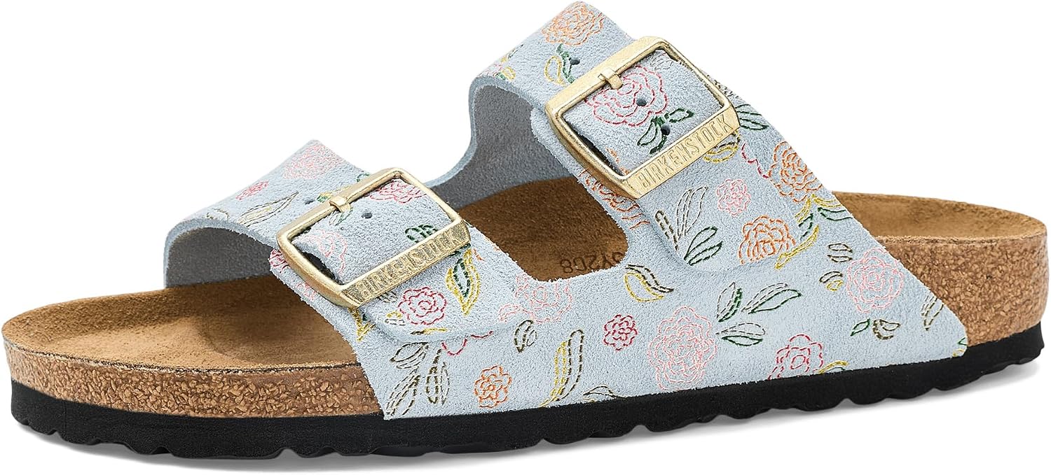 버켄스탁 아리조나 Flower Print 스웨이드
