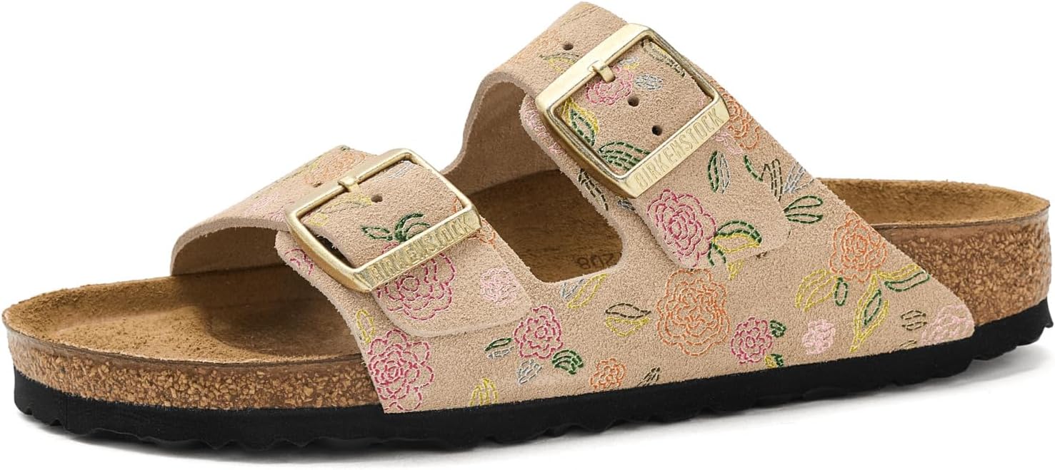 버켄스탁 아리조나 Flower Print 스웨이드