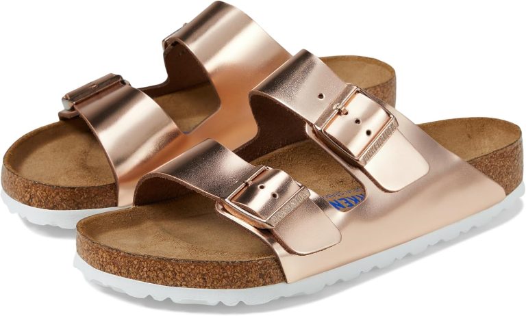 버켄스탁 아리조나 Soft Footbed Metallic 레더