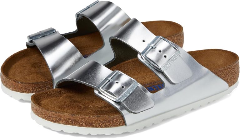 버켄스탁 아리조나 Soft Footbed Metallic 레더