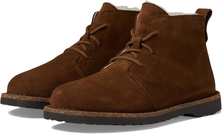 버켄스탁 Uppsala 미드 레이스 Up Shearling 스웨이드