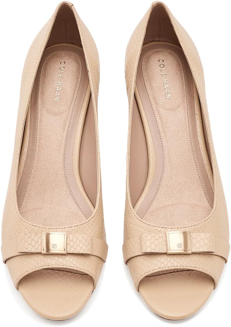 콜 한 고 to Malta Peep 토우 Bow Wedges