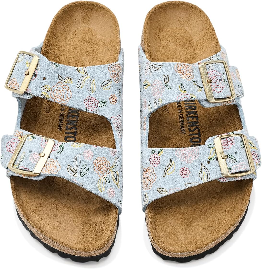 버켄스탁 아리조나 Flower Print 스웨이드
