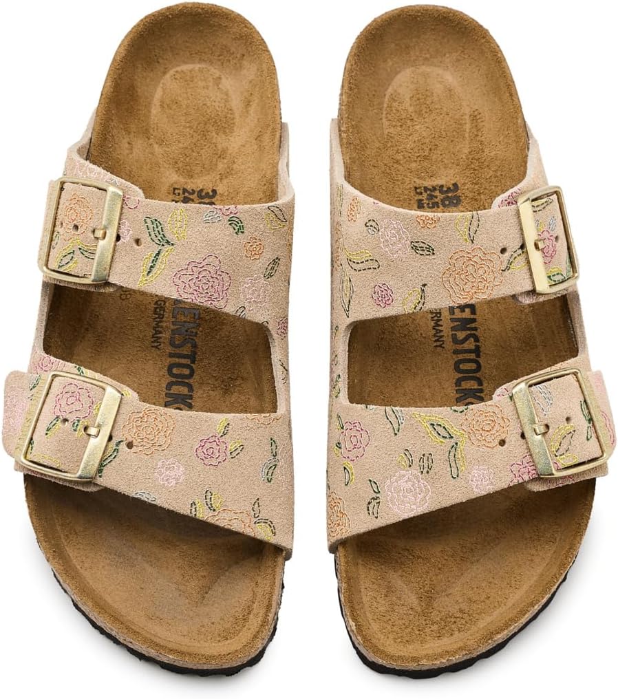 버켄스탁 아리조나 Flower Print 스웨이드