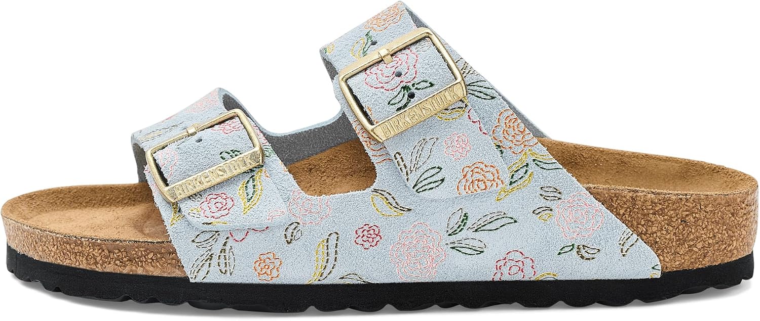 버켄스탁 아리조나 Flower Print 스웨이드