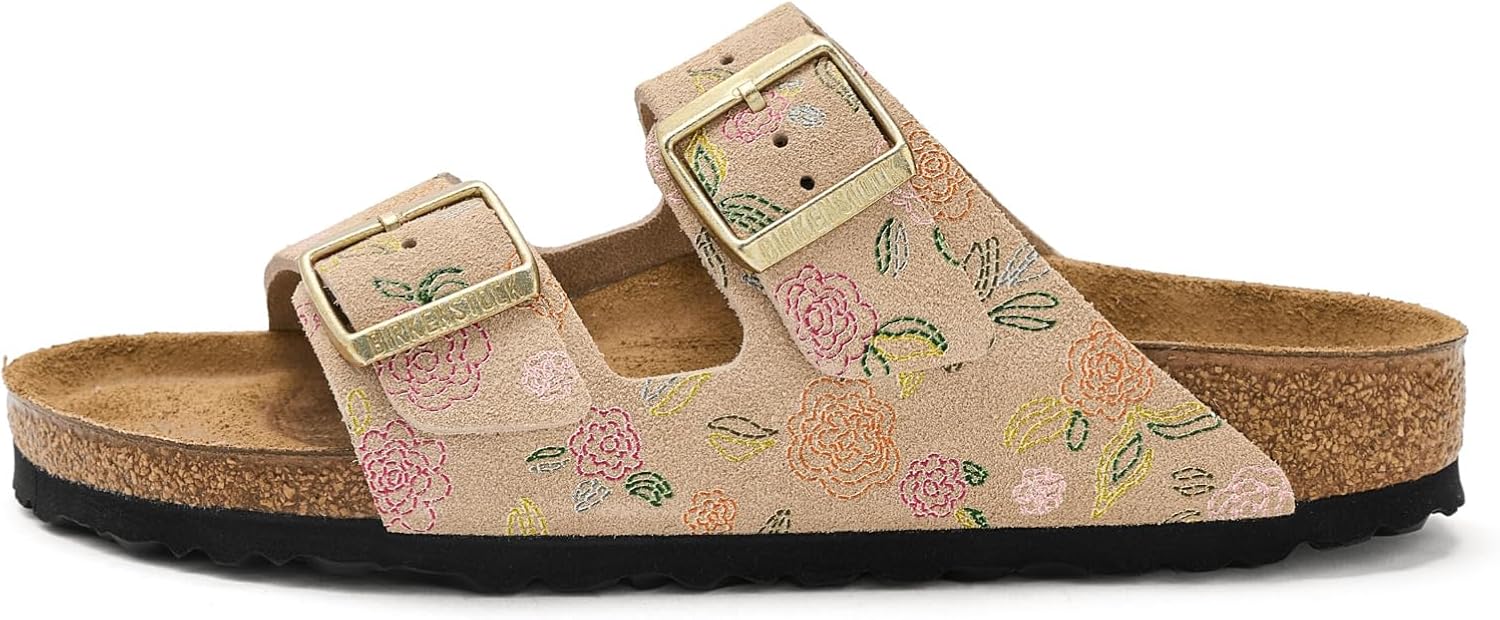 버켄스탁 아리조나 Flower Print 스웨이드