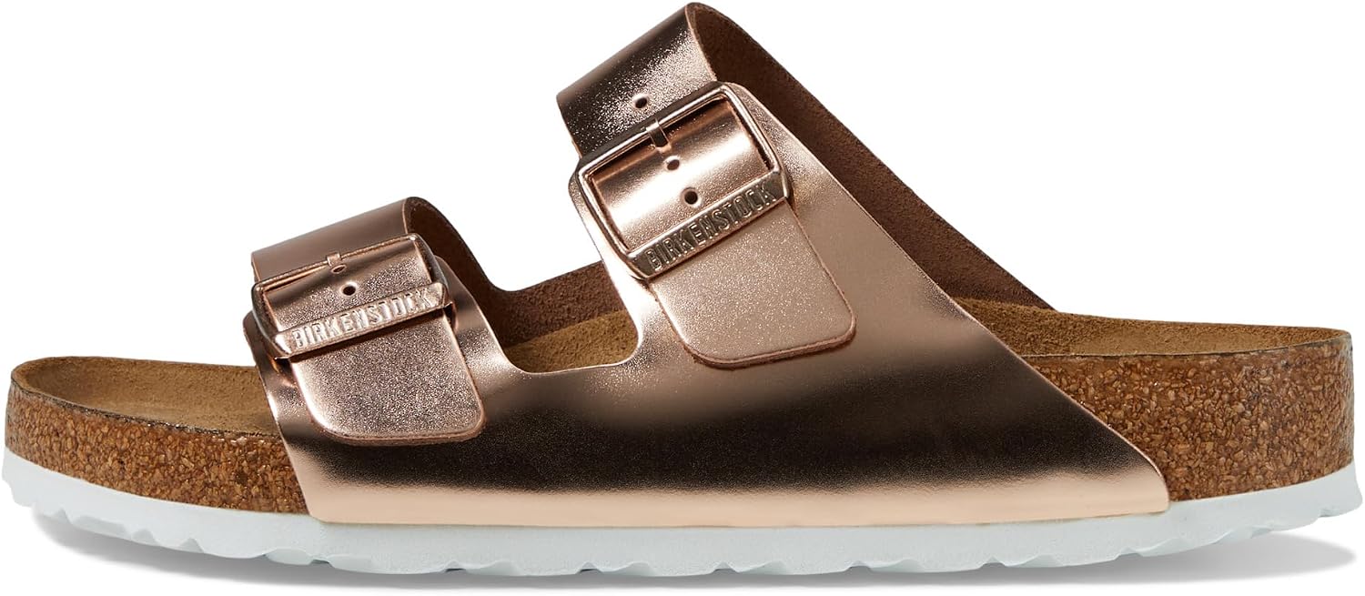 버켄스탁 아리조나 Soft Footbed Metallic 레더