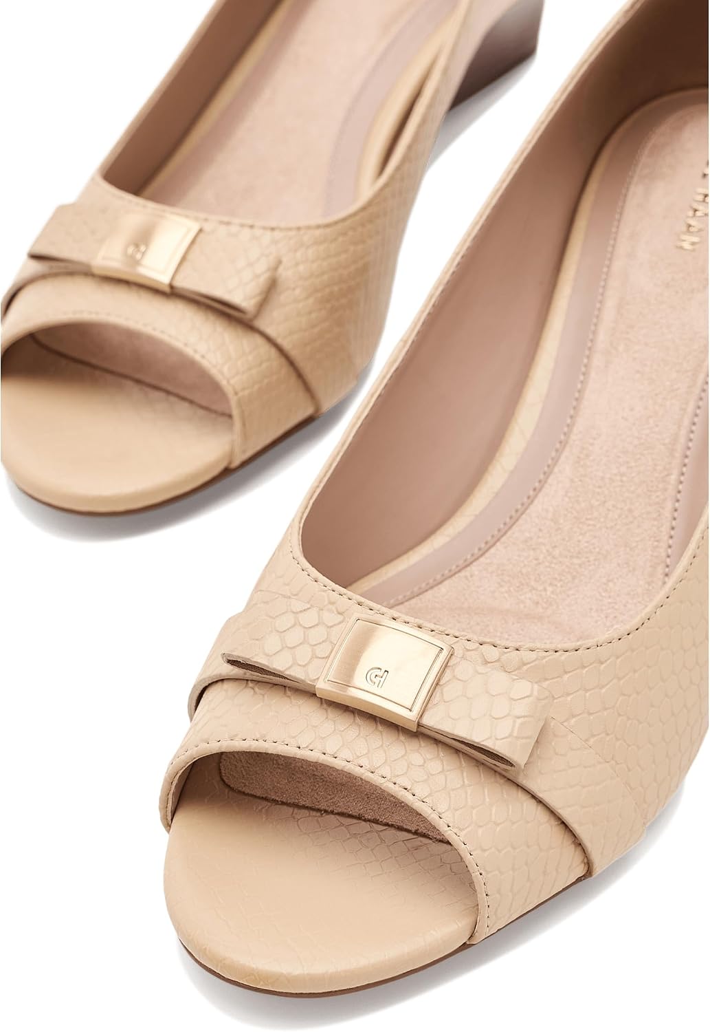 콜 한 고 to Malta Peep 토우 Bow Wedges